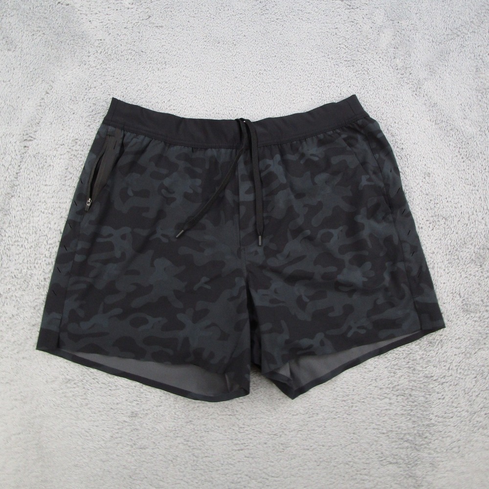 Ten Thousand Interval Shorts Mens XL Black Camo Lined Training 5" Inseam